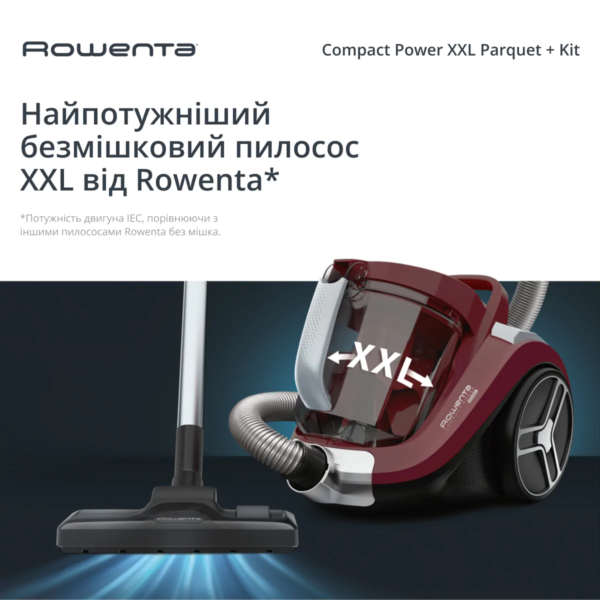 Пилосос безмішковий Rowenta Compact Power XXL Animal + Kit RO4B63EA