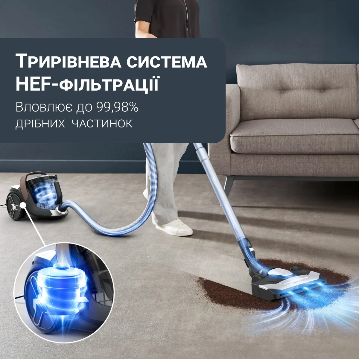 Пилосос безмішковий Rowenta Silence Force Cyclonic 8 Total Clean Kit RO7C89E0