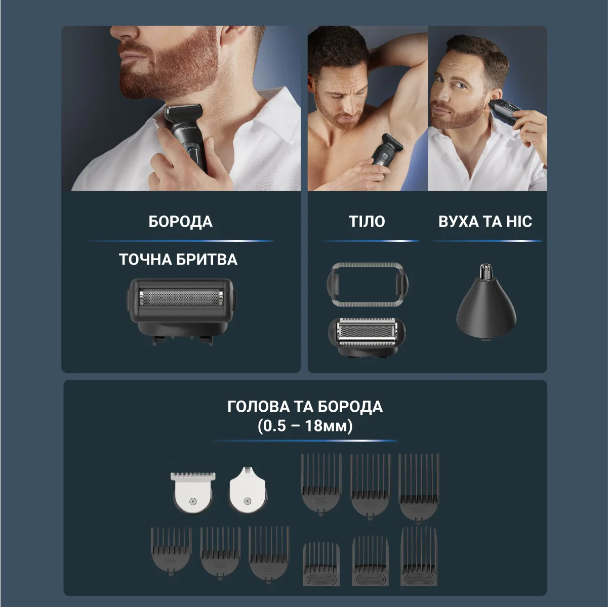 Тример універсальний Rowenta Selectium (17 в 1) TN9464E0