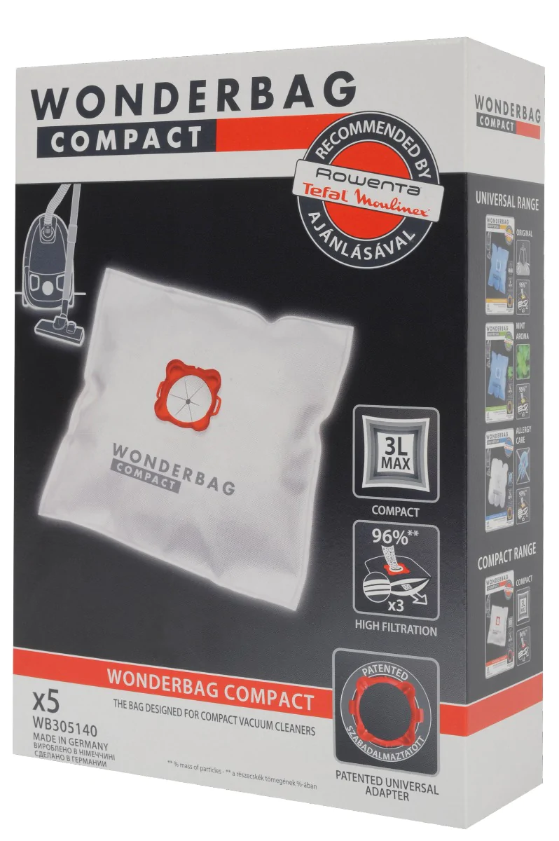 Набір пилозбірників Rowenta Wonderbag Compact WB305140